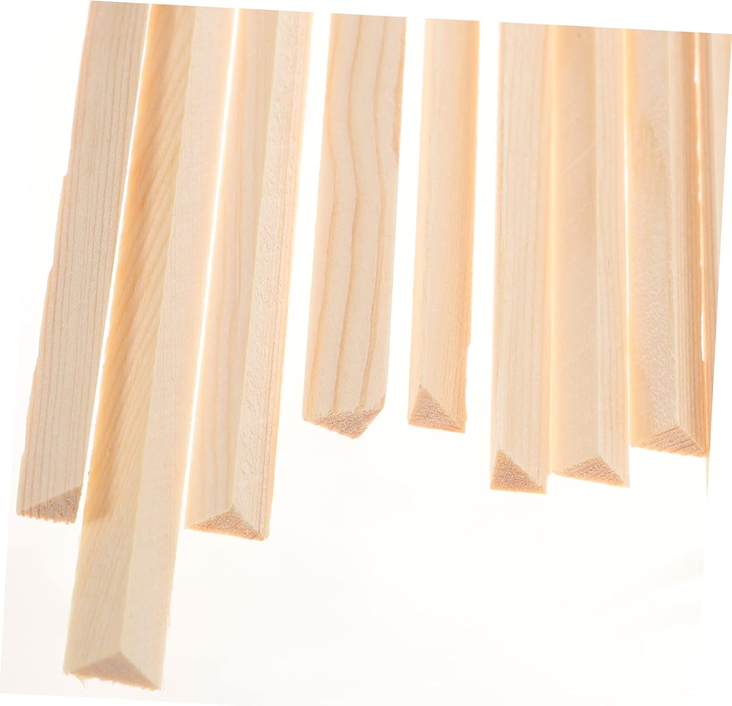 10pcs Wooden Molding Trim for Window Screen Pine Triangle Shaped Decorative Trim Window Decorative Stick