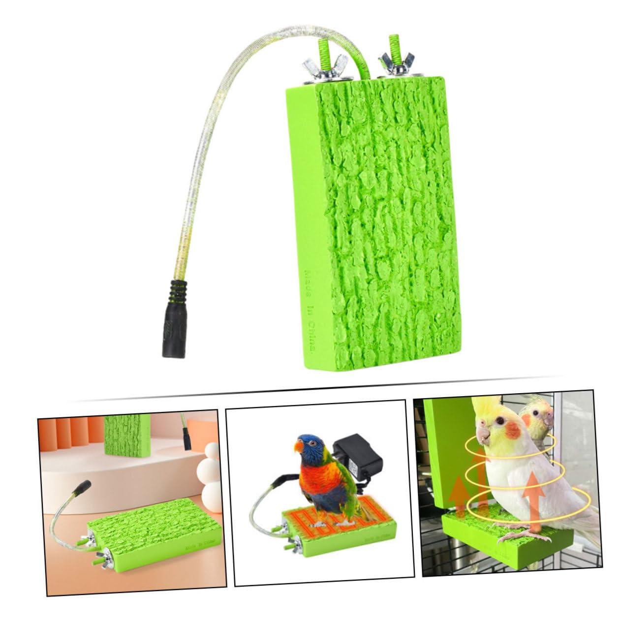 Estación De Calentamiento para Aves Percha De para Jaulas Calentador De Pájaros Térmica para Periquitos y Instalación y Limpieza