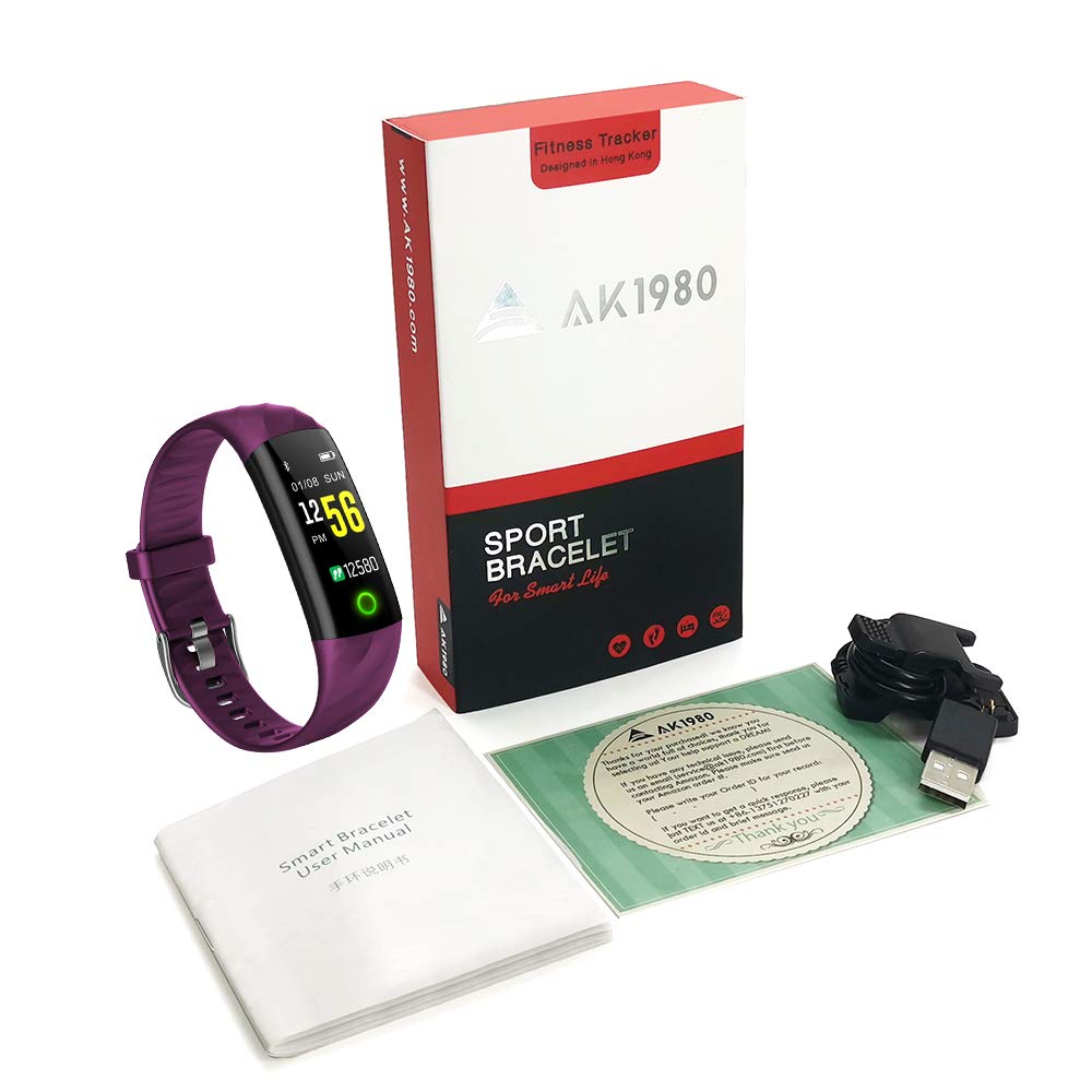 AK1980 Fitness Tracker, Activity Tracker Watch with Heart Rate Monitor  Blood Pressure Blood Oxygen Sleep Monitor IP68 Waterproof Smart Watch Step  Tracker Calorie Counter for Kids Women Men - Buy Online - 141634475