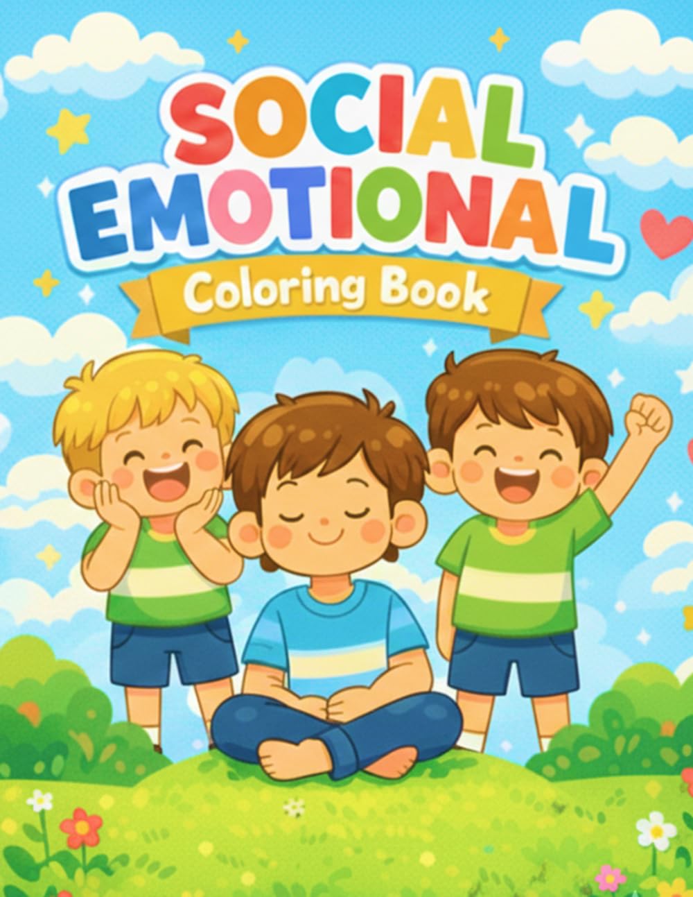 Social Emotional Coloring Book: Fun & Easy Coloring Pages for Kids (Colorbrew House A–Z Coloring Series)
