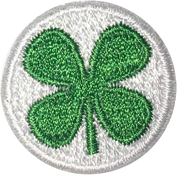 Shamrock Patches Iron On 10-Pack 1" Embroidered Reward Shamrock Patch for Sports Programs