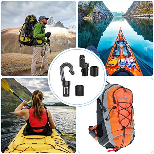 20 Pcs Bungee Shock Cord Hook For 1/4 Inch Cord Rope Terminal Ends Tabbed S Open Cord Hooks End With Straight Hooks For Kayaks #TOP6