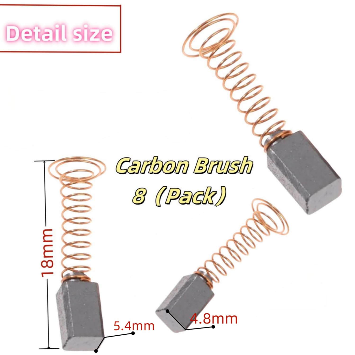 90930-05 Motor Carbon Brush for fits Dremel 100 200 285 300 395 410 595 (Type 4, 5 & 6) (8 PACK)