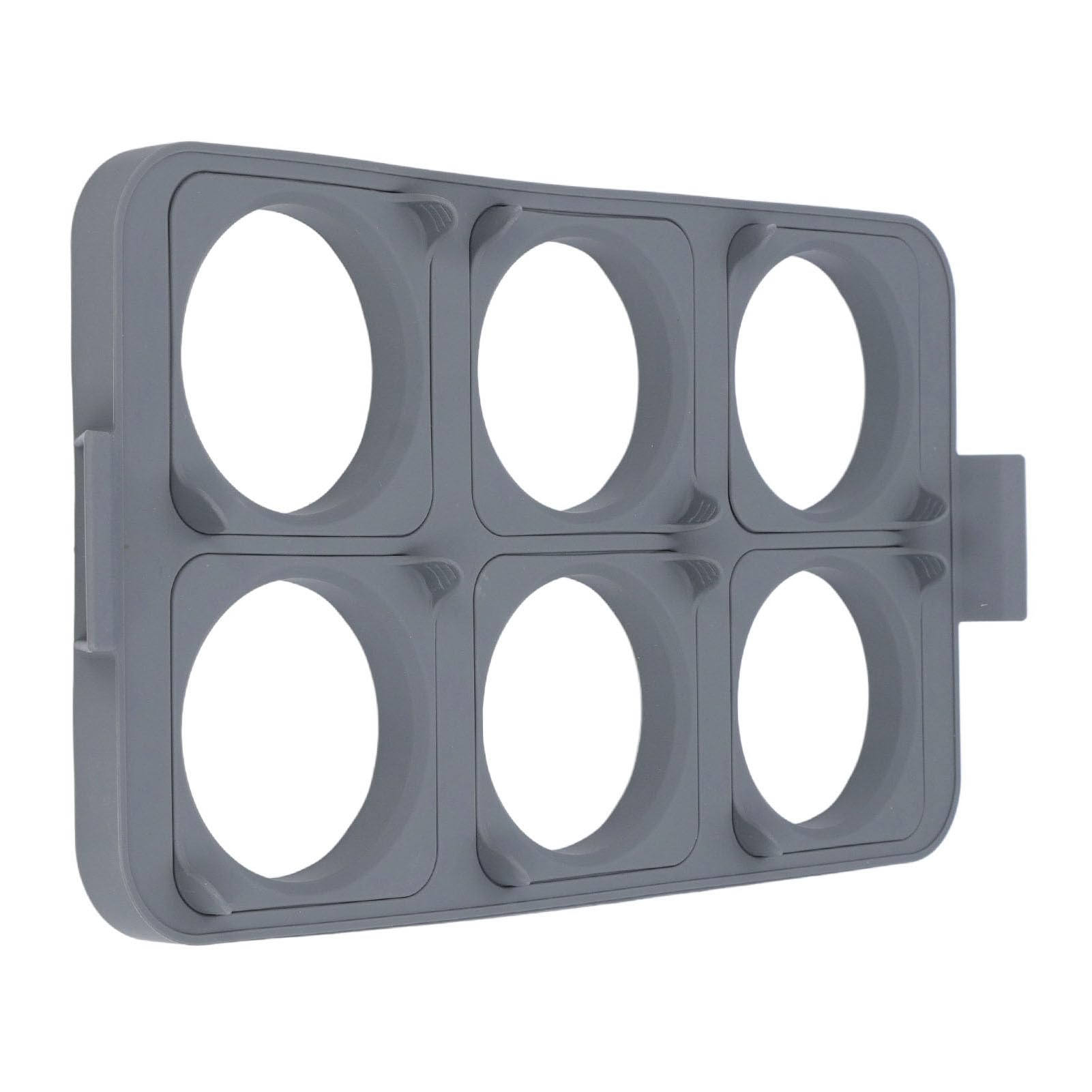 Set di Vassoi per Uova per Piastra Rotonda con 6 Anelli Rimovibili, per Pancake in Silicone Resistente Al Calore, Facile da Pulire, Cottura Versatile, 1 Vassoio per Anelli per Uova