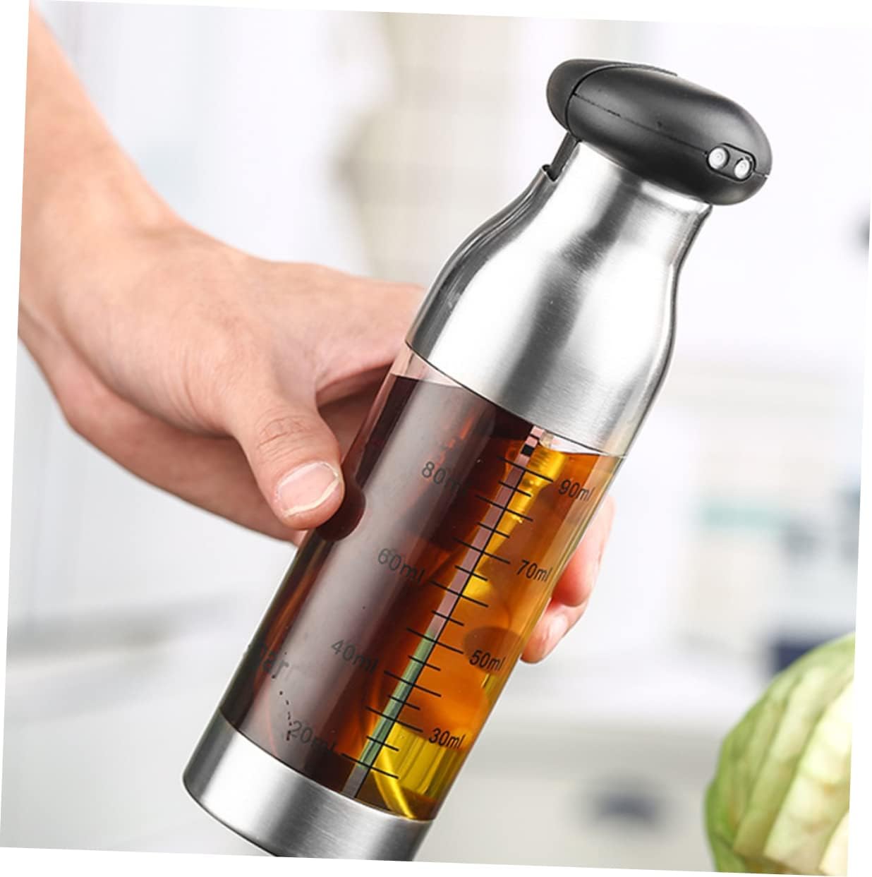 Cabilock Oil Sprayer Bottle Double Press Spray for Cooking Barbecue Salad and Baking Kitchen Oil Dispenser for Controlled