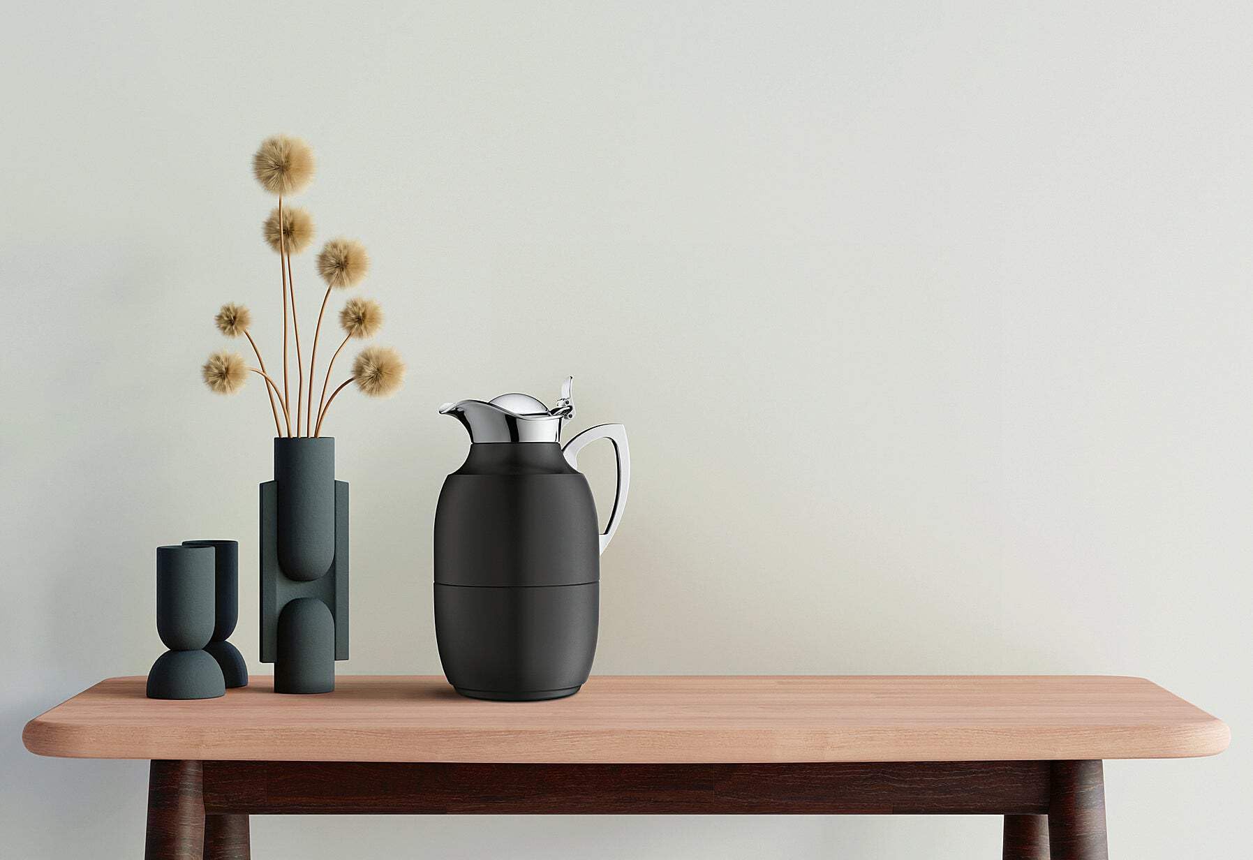 Alfi Juwel - Jarra aislada, color negro satinado, 1 l