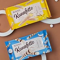 Vista 18 de Roshen Rollos de oblea crujientes y sabrosos "Konafetto" con relleno de crema de vainilla, 4.94 oz/140 gramos paquete de 3