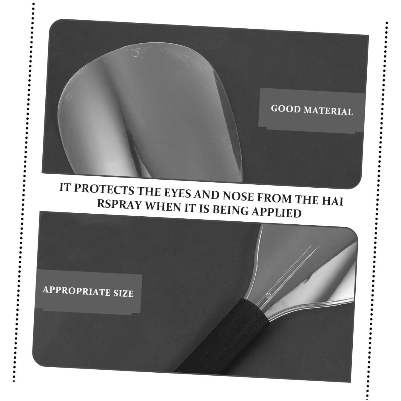 Happyyami Escudo Facial Transparente para Peluquería Protección contra Laca Cabello, 4 Piezas Duraderas para Uso Profesional y Personal