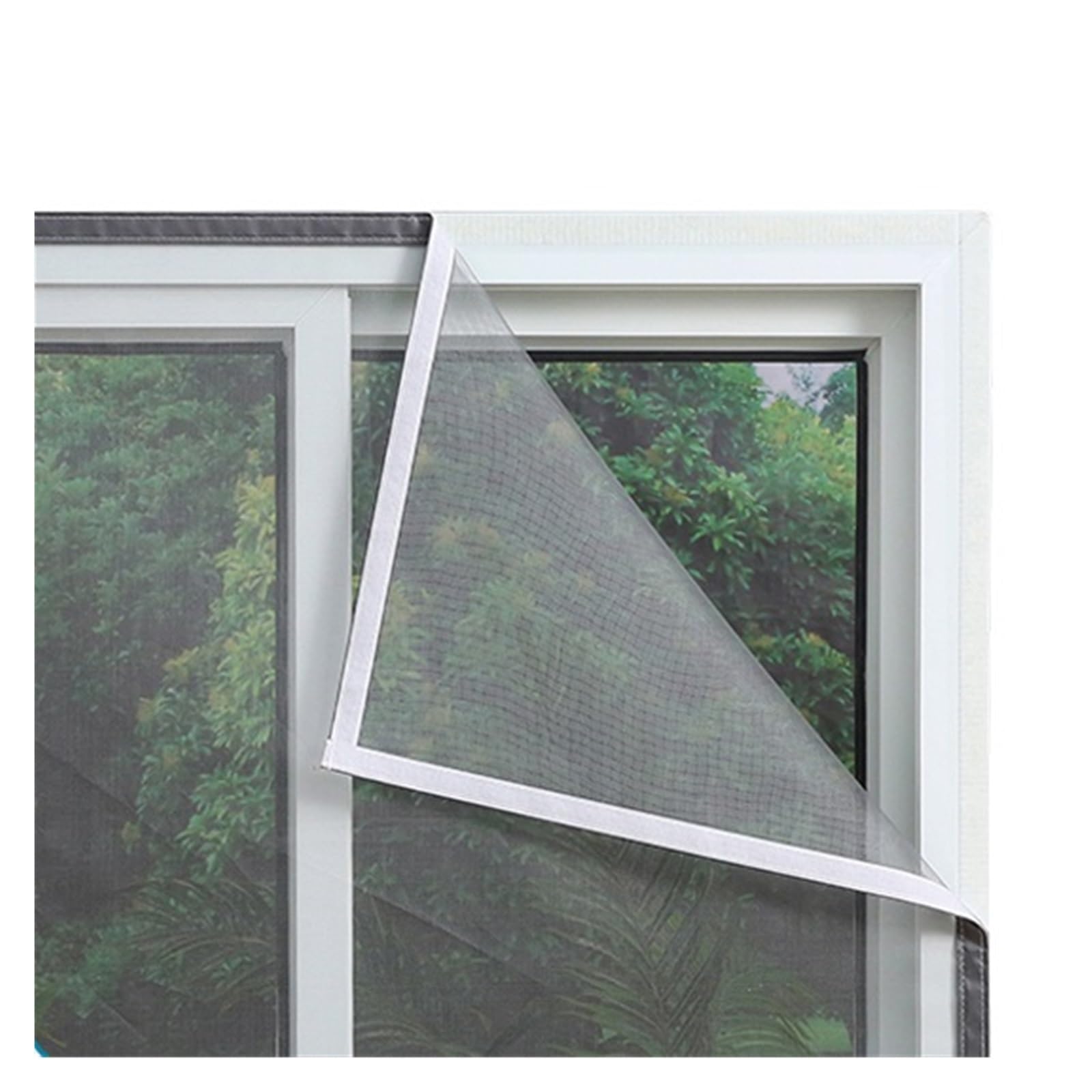 Supkancl Gray Net Gray Edge 1Pc Self-Adhesive Reusable Mosquito Nets For Windows Anti-Mosquito Window Screen Tulle Mesh Curtain(,60Cm X 120Cm)