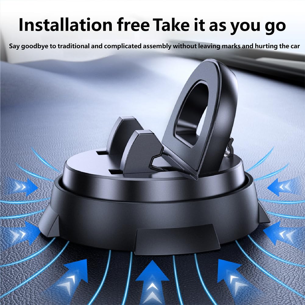 Supporto per telefono con ventosa intelligente, multifunzione, con supporto per navigatore, girevole a 360 gradi, con base antiscivolo, adatto per tutti i modelli