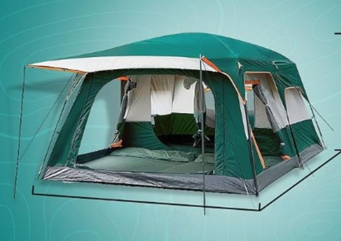 NAWBEDA Amazing Outdoor Family Tent 5-6 Person Tent - for Camping, Outdoor, Family, Picnic, Camp, Trekking, 150D Oxford Material Use for This Tent (Blue) (Green) (B0D2TNBRYN) Amazon Price History, Amazon Price Tracker