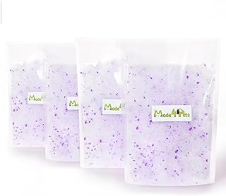 Made4Pets Cat Litter Crystals Kitty Litter Odor Control Crystal Litter Non Clumping No scooping Low Dust, Low Tracking, Lightweight, Dehydrates Waste,Lavender– 13.2 lbs (4 x 3.3 lb Packs)