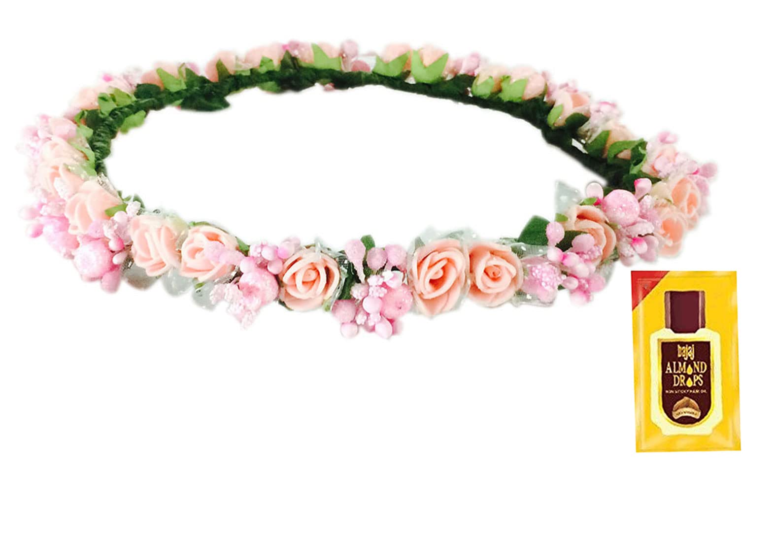 LOOPS N KNOTSWomen's Peach And Pink Princess Tiara/Crown/Headband For Girls & Women Hair Accessories For Birthday, Party & Wedding