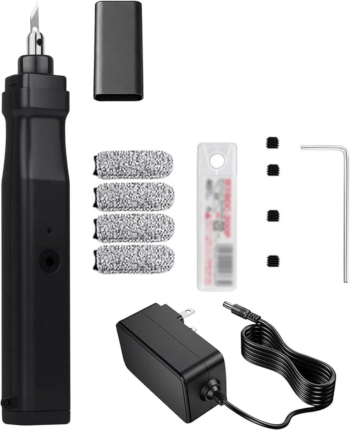 Máquina de corte ultrasónica de mano, 30 W, 40 kHz, con cuchillas de repuesto, ideal para cortar acrílico, madera, PVC, plástico, tela y cuero