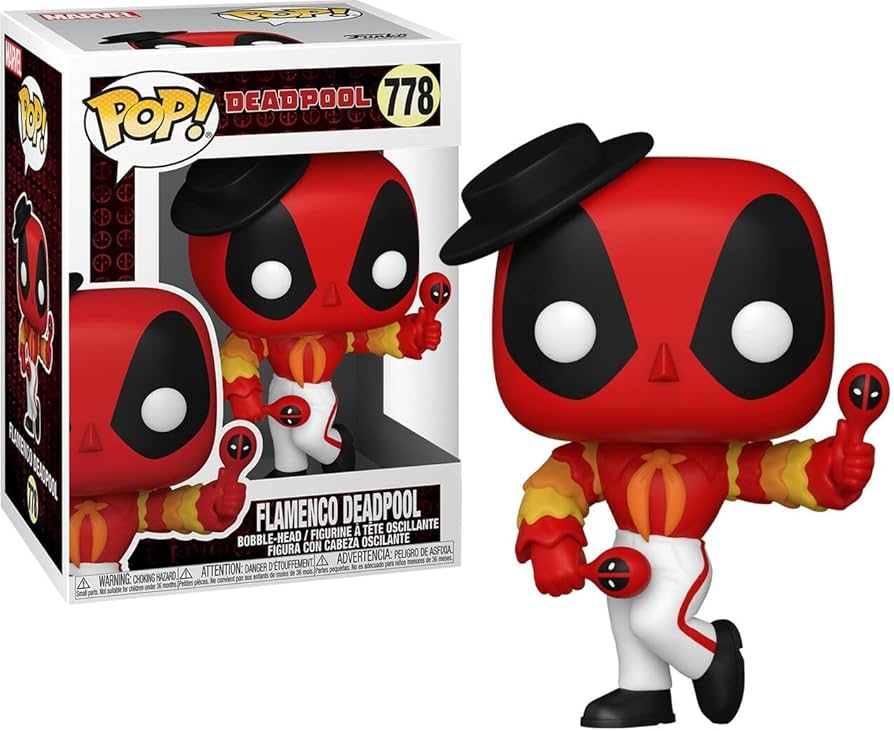 Amazon.com: POP Marvel: Deadpool 30th - Flamenco Deadpool Funko