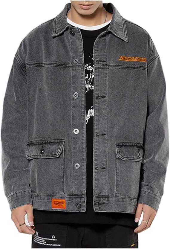 Amazon Xunhongte デニムジャケット メンズ 長袖 快適 ジージャン コート アウター 大きいサイズ ゆったり カジュアル アウター シンプル おしゃれ お旅 メンズ ファッション トップス ジャケット 春夏秋 コート ジャケット 通販