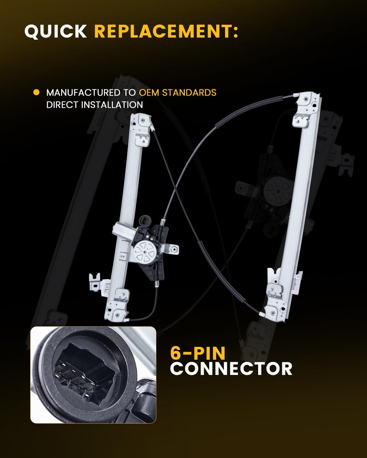 Power Window Regulator with Motor Front Passenger Side Compatible with Nissan Pathfinder 2013 2014 2015 2016 2017 2018 2019 2020 2021, Replaces# 80720-3KA0A, 751-981