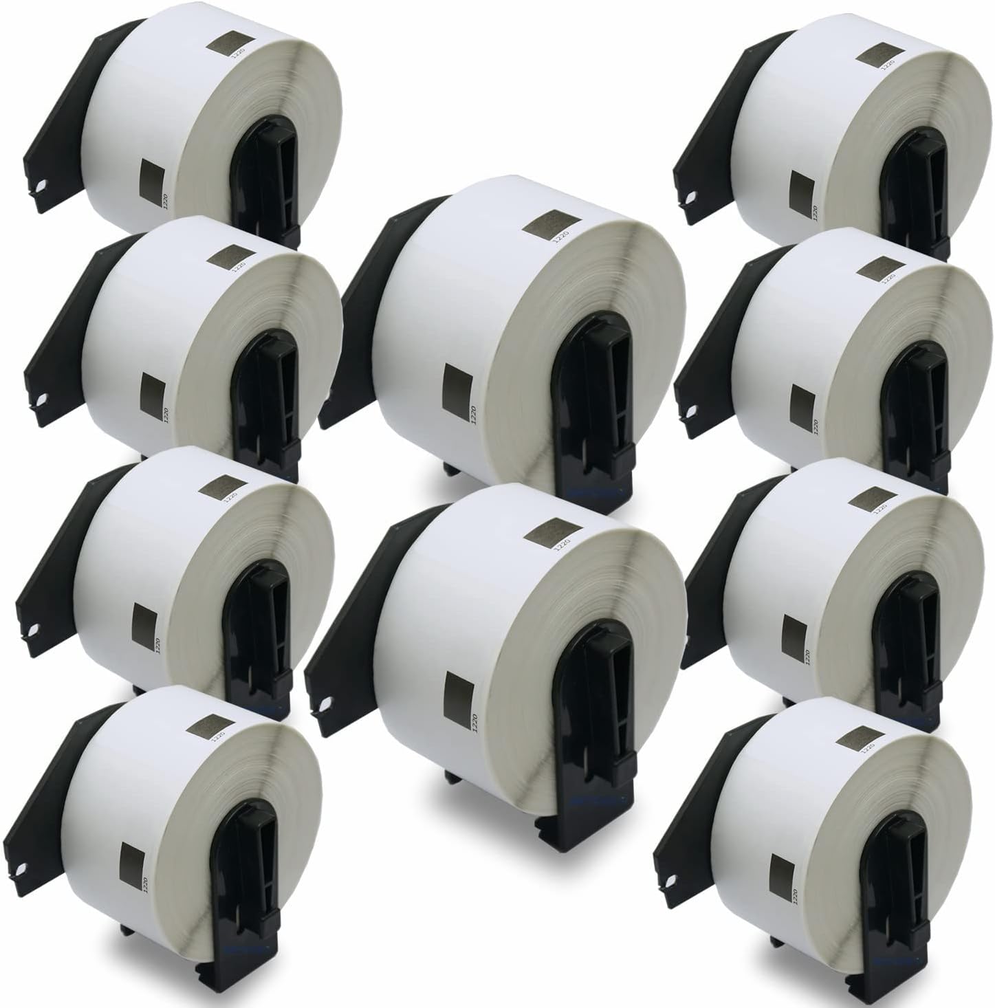 BETCKEY - Compatible White Labels Replacement for Brother DK-1220 (1.5 in x 1.8 in), Use with Brother QL Label Printers [10 Rolls/6200 Labels]