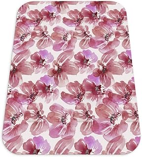 Coloray Alfombra para Silla de la Oficina 140x100 cm (redondeando 15 cm) Gaming Protectora del Piso Antideslizante - Flores de Acuarela Coloridas