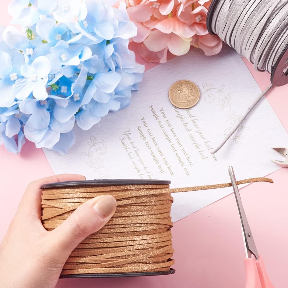 Fashewelry スエードコード 3mm ゴールド LW-S013-2-FW