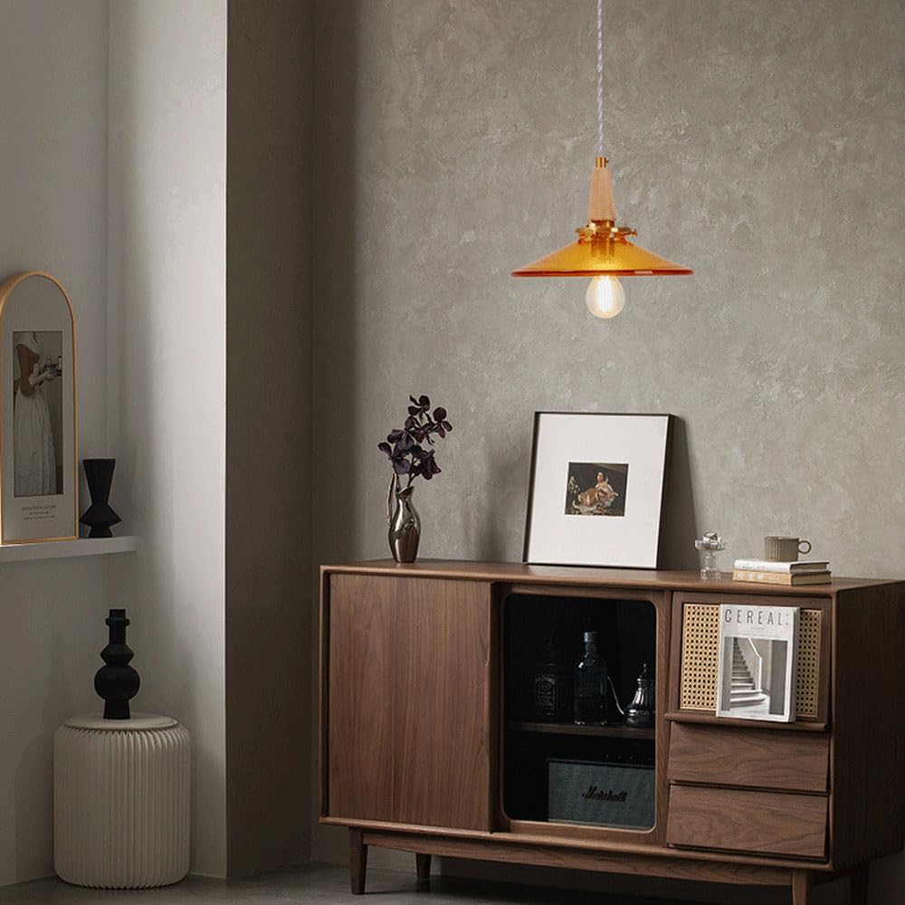 Einzelkopf-Kronleuchter mit E14-Lichtquelle, personalisierter Glas-Hängelampenschirm, Unterputz-Deckenpendelleuchte, Wohnzimmer-Esszimmer-Flur-Dekorationsleuchten