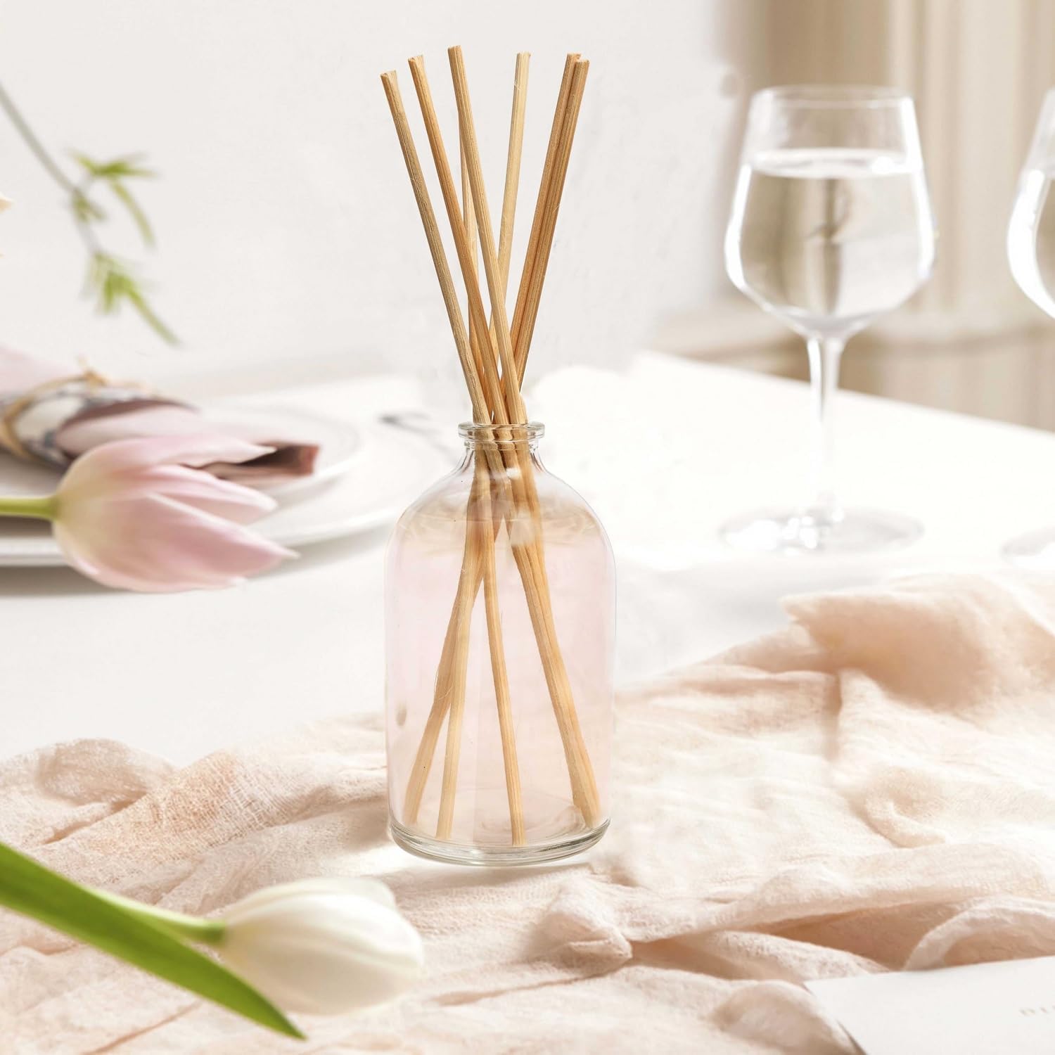 Pure Source India Natural Rattan Reed Sticks for Aroma Diffuser & Home Fragrance, 3mm Thickness (6 Inch) (20 PCS)