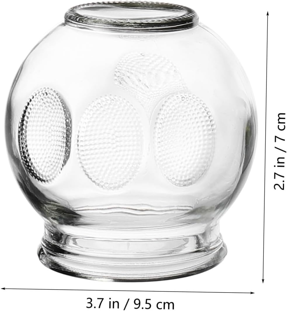 Ipetboom 5Pcs Glass Cupping for Home Use Thickened Vacuum Cupping Therapy Cups for Improved and to Clean for All Body Parts