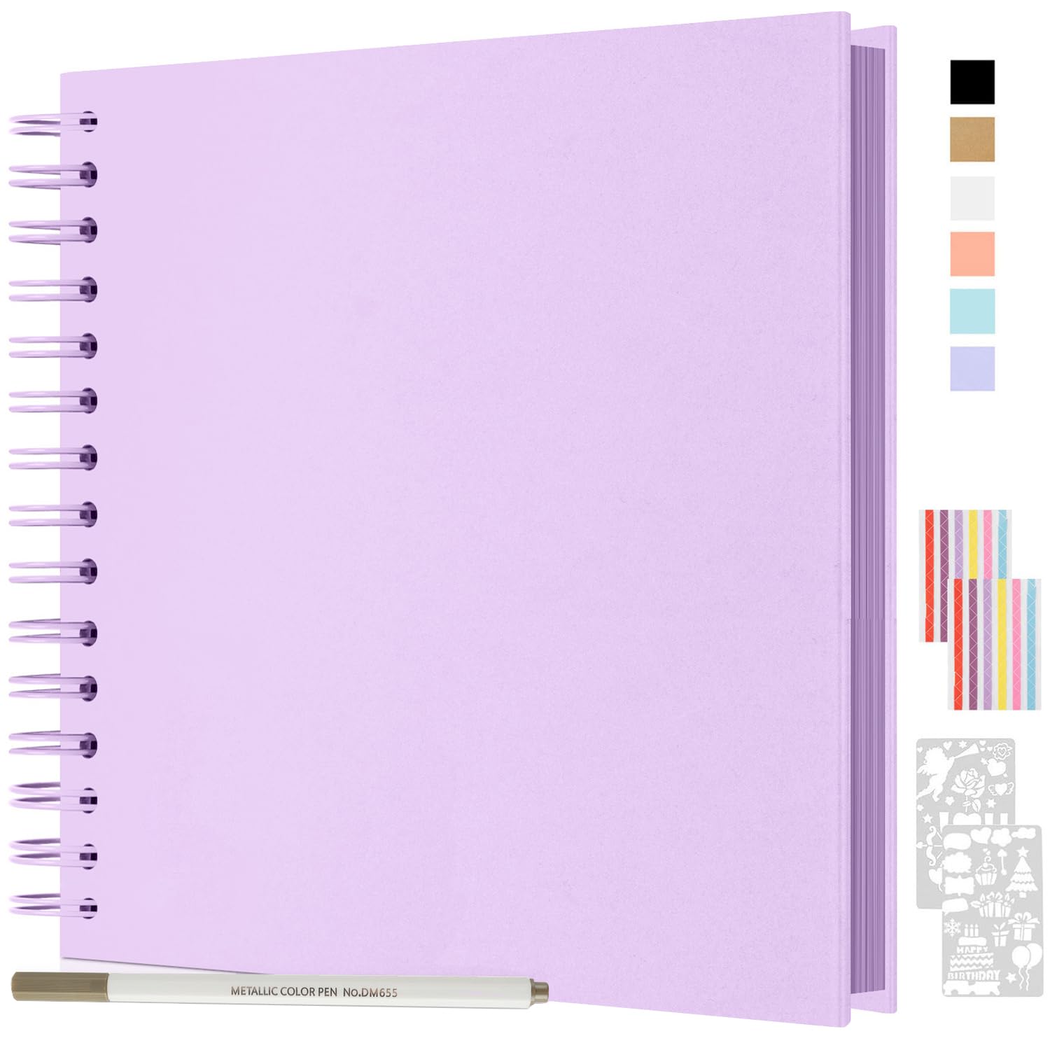 JAECU DIY Spiralalbum Scrapbook Album Fotoalbum zum Selbstgestalten und Einkleben