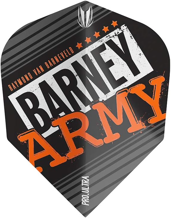 Target Darts Barney Army PRO.Ultra Orange Flight Bagged 2019