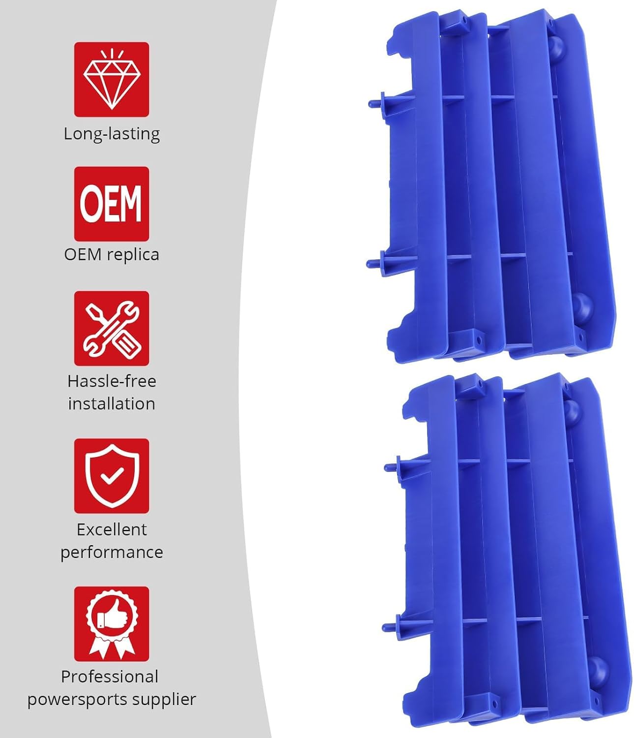 JAVIK 2PCS Radiator Louvers Shrouds Guards Fit for Yamaha YZ250 YZ125 2001–2021,OEM# 8985500001 5NL-2172A-20-00