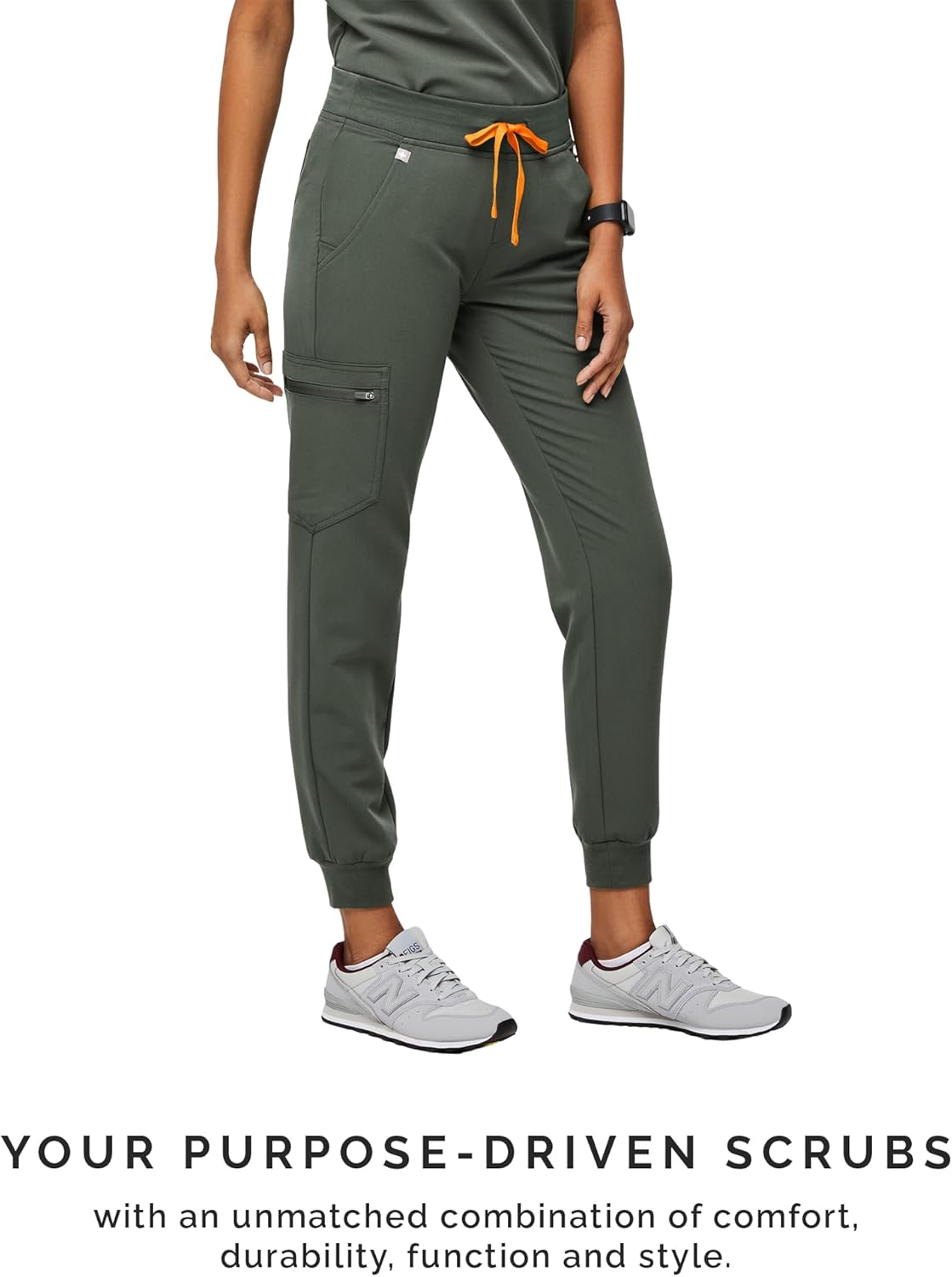 FIGS Zamora Jogger Scrub Pants for Women — Slim Fit, 6 Pockets, Yoga Waistband, Ribbed Ankle Cuffs, Anti-Wrinkle - Image 5