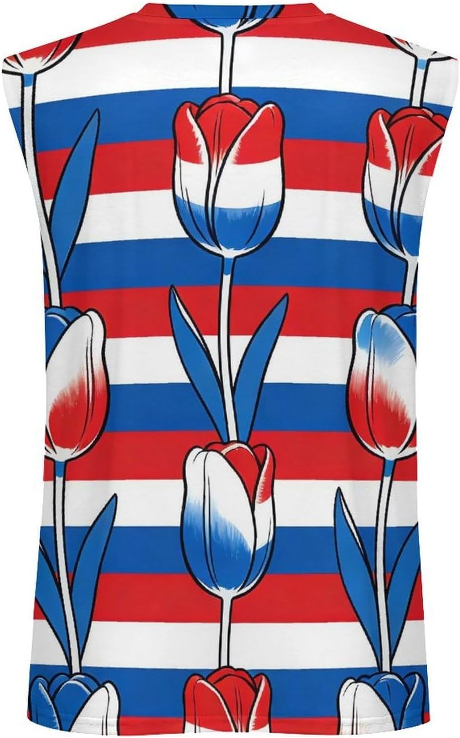 Dutch Flag Holland Tulip Men's Sleeveless Shirt Small