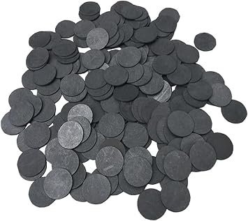 40PCS Round Graphite Plate Carbon Electrode Graphite Sheet Dia 10-20mm, Thickness 5mm14mm