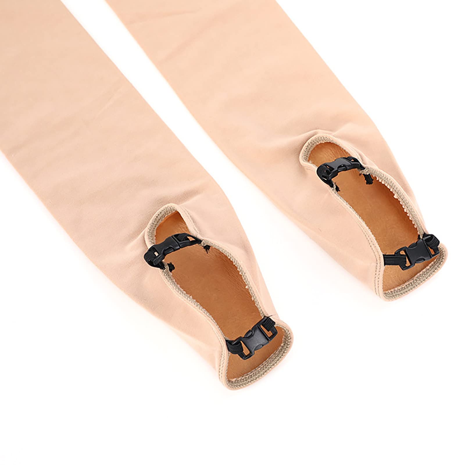 G&F Medias Patinaje Hielo sobre Pie Bota Pantalones Patinaje Artístico para Chicas Leggings Entrenamiento (Color : Skin, Size : M)