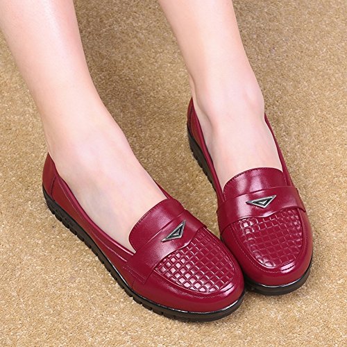 Espadrilles cuir automne chaussures plates mode à talons bas fond mou