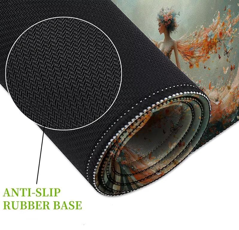 Tapis de souris XXL gaming étanche à haute précision avec bords cousus renforcés pour PC