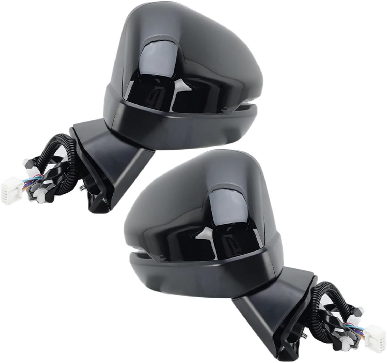 9 Pins Door Mirror Assembly Compatible For Honda For CRV 2023 2024 2025 Black Blind Spot Power Folding Heated Wing Side Car Accessories (1 pair)