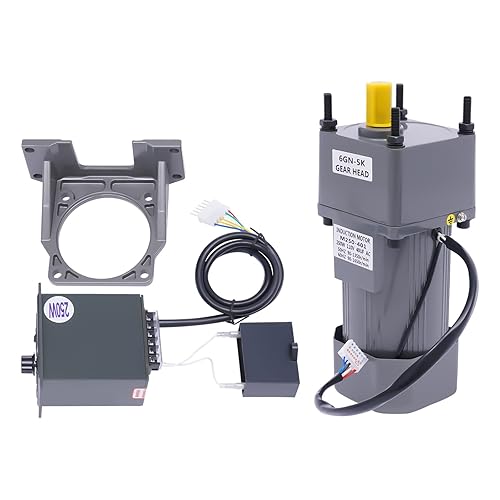 Miniatura 222 de Motor reductor de engranajes variable ajustable de 250W 10K AC110V 135RPM con controlador de velocidad para la industria