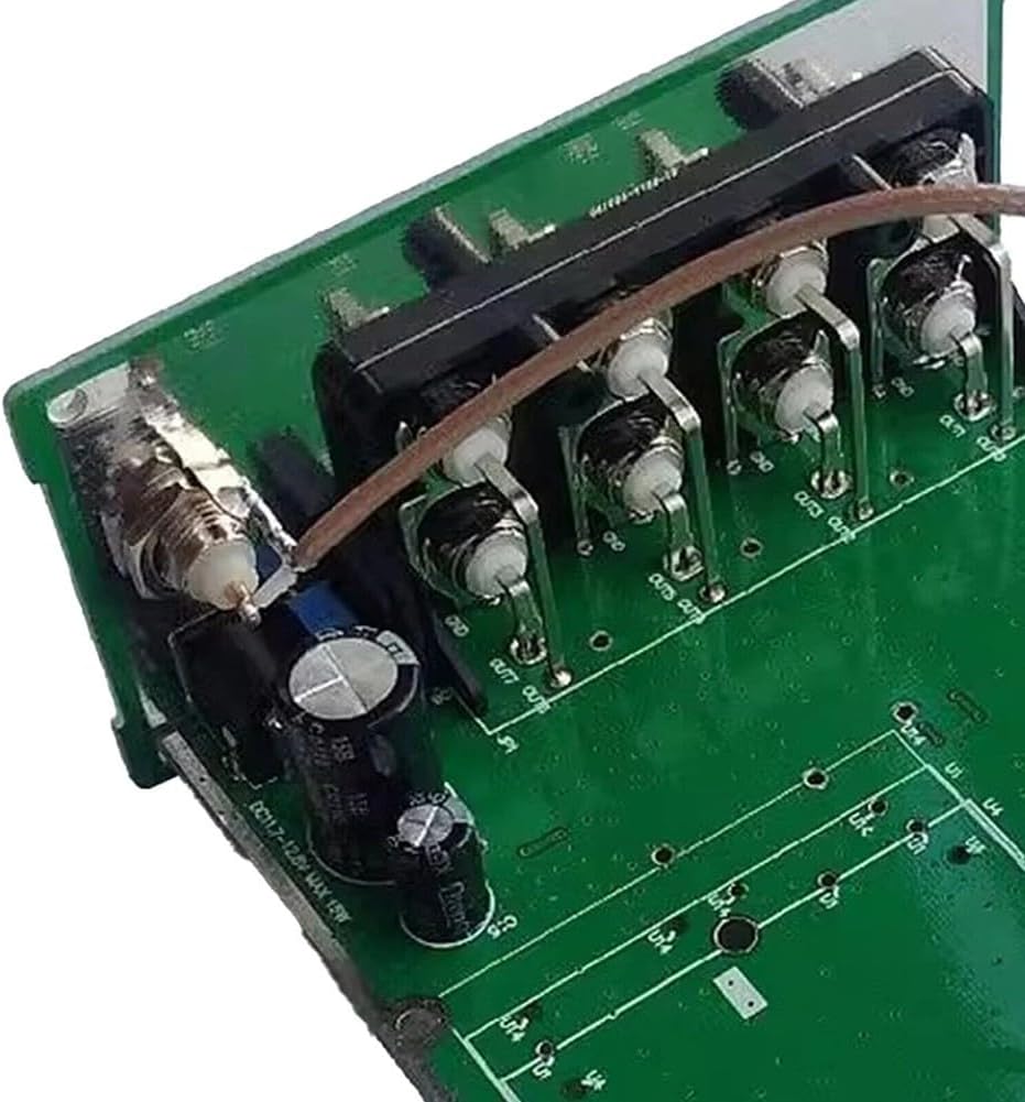 10MHz Distribution Amp-lifier with Built-in OCXO Frequency Standard, 8-Port BNC Output, High Stability ±50ppb, Low Phase Noise, External Reference Input, Wide DC Power Supply(without OCXO)