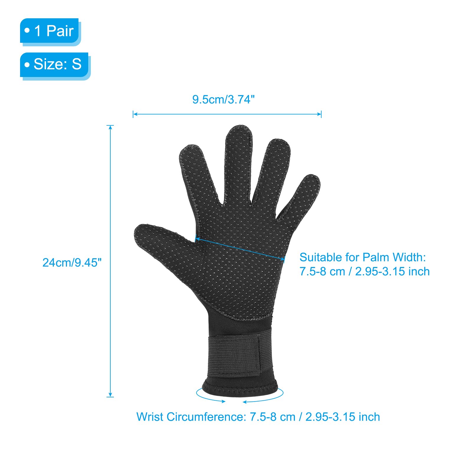 PATIKIL 3mm Neoprene Diving Gloves - Image 2
