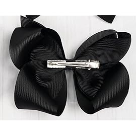 CLLOT Big Bows for Girls 40 PCS Grosgrain Ribbon Boutique 6 Inch Hair Bow Alligator Clips For Girls Teens Toddlers Kids in Pairs