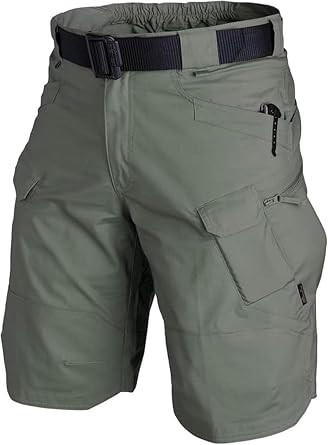 Mens Tactical Shorts Waterproof Hiking Fishing Breathable Quick Dry Cargo Pants Multi Pockets