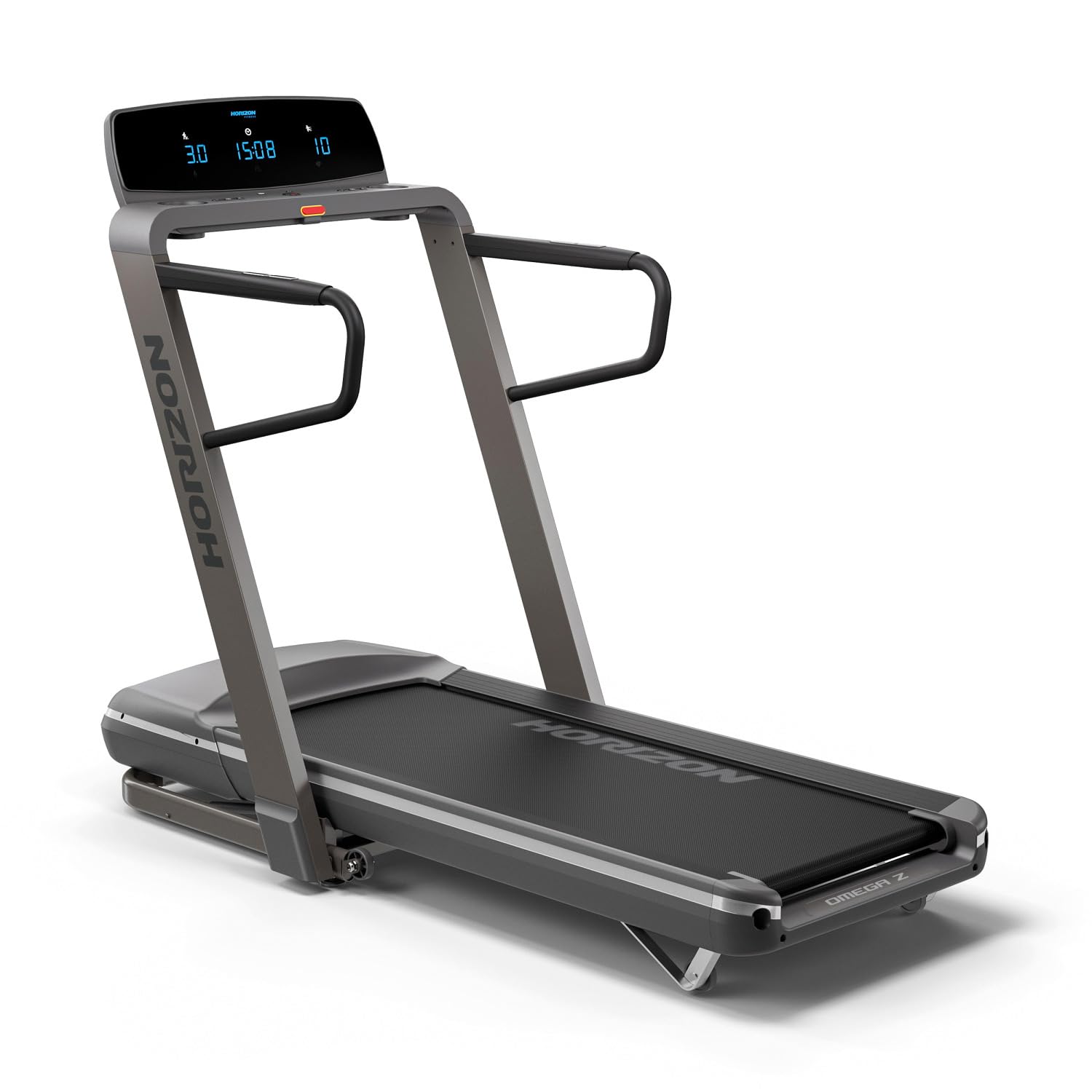 Horizon Fitness Laufband Omega Z Dark Edition mit neuartigem Rahmendesign für mehr Lauffreiheit und herzfrequenzbasierter PulseTrain Technology