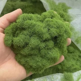 2Pack/60g Artificial Grass Powder Mixed Model Terrain Powder Green Fake Grass Fairy Garden DIY Miniatures Landscape Building Scenery (Olive Green)