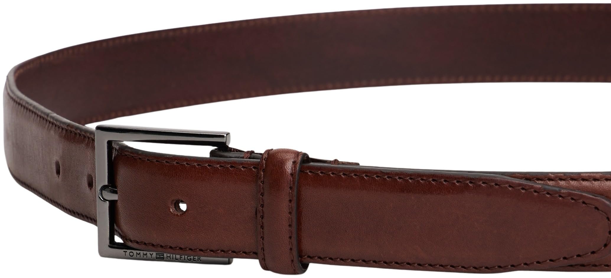 Tommy Hilfiger Hudson 3.0 Leather Am0am13760 Cinturón fijo Hombre (Pack de 1)