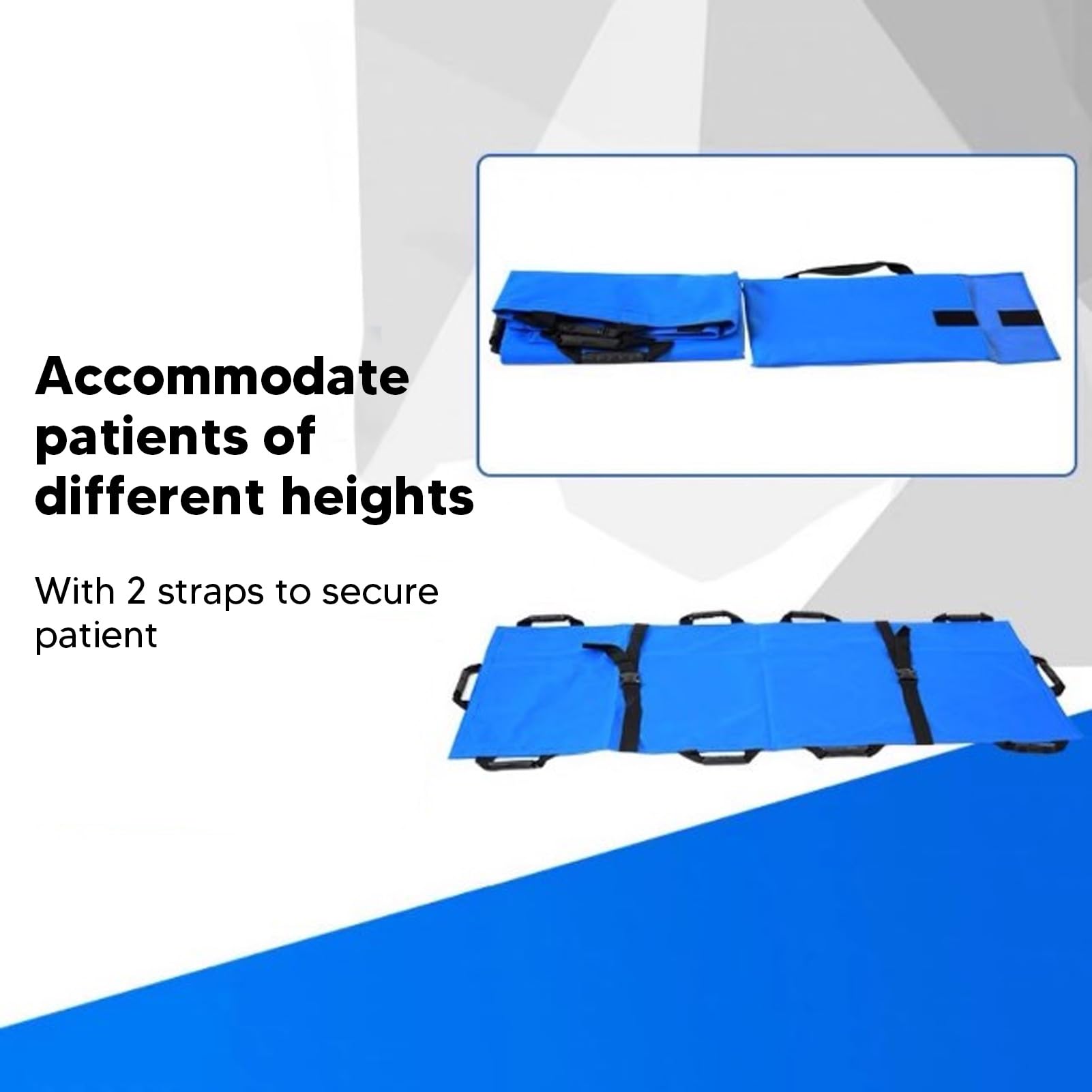 Almohadilla de posicionamiento para Cama con 10 Asas reforzadas para Levantar y reposicionar - Hoja de Transferencia de Hoja de Giro de Paciente Reutilizable Tela Oxford Azul