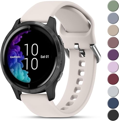 Miniatura 1 de Vanjua Bandas compatibles con Garmin Venu 2 Plus, Venu Sq, Venu y Vivoactive 3, correa de repuesto deportiva de silicona suave para Garmin Vivomove
