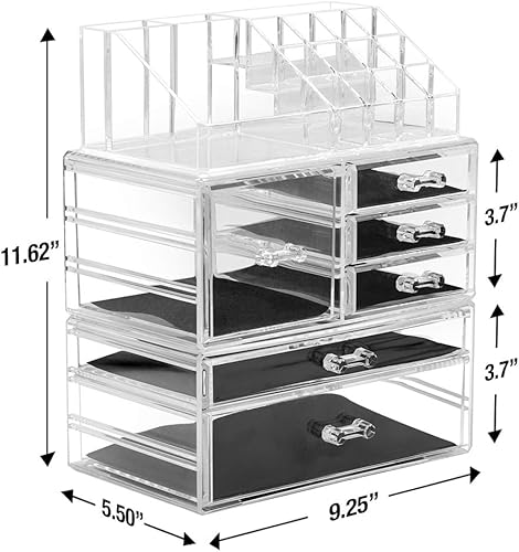 Miniatura 2 de Sorbus - Organizador para maquillaje y joyas, diseño espacioso, ideal para baño, aparador, tocador y encimera (tamaño grande)