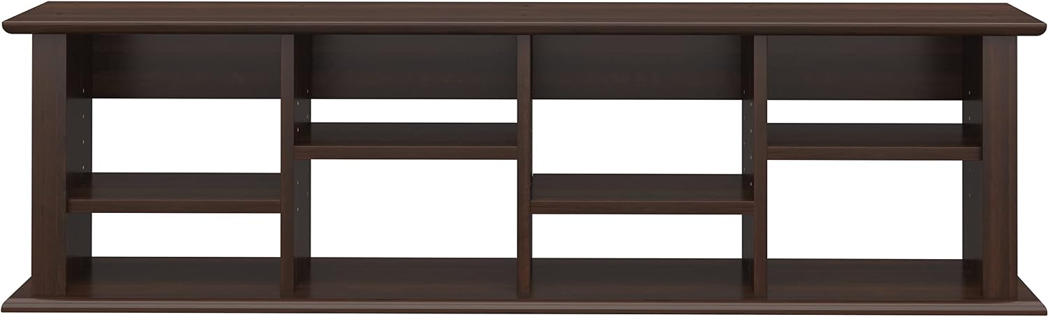 Espresso Wall Mounted Desk Hutch
