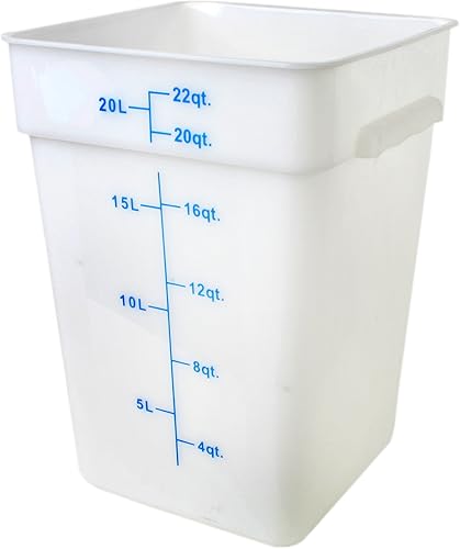 Vista 11 de Excellante - Recipientes cuadrados de polipropileno de 4 cuartos de galón, color blanco